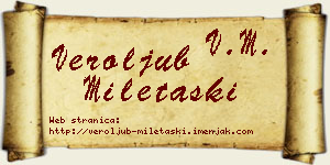 Veroljub Miletaški vizit kartica